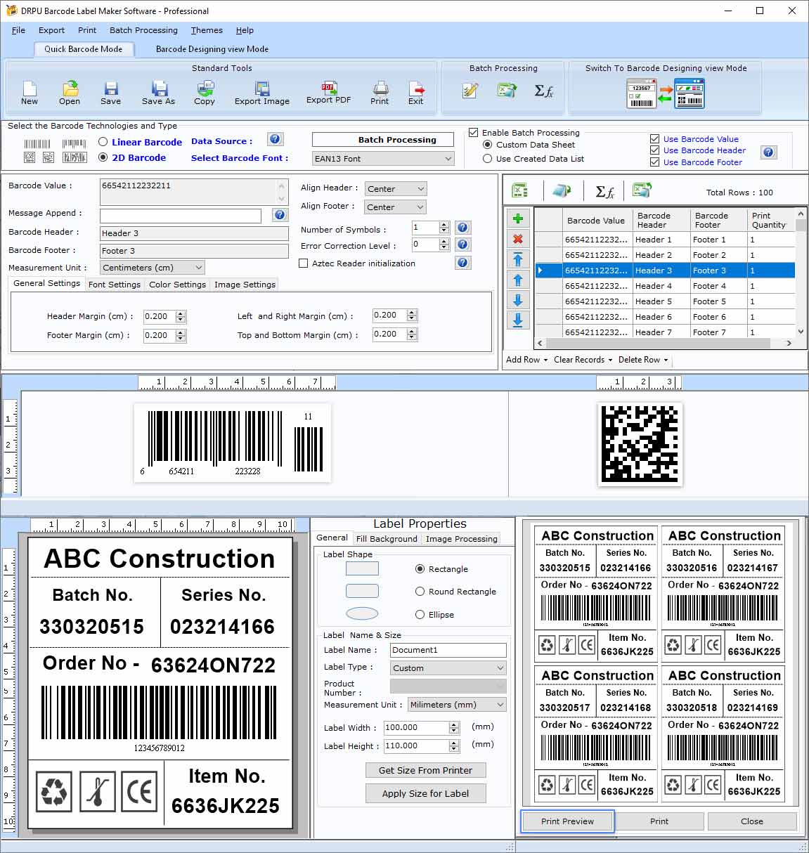 Screenshot of Barcode Creator