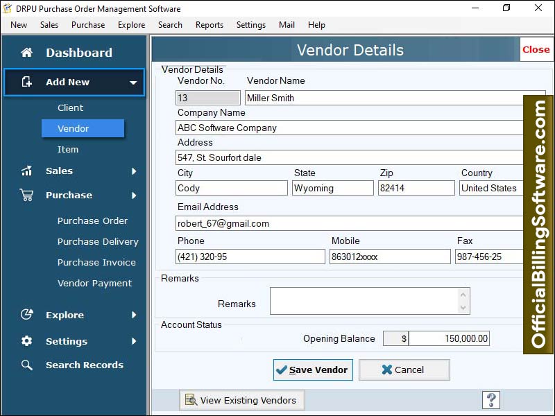 Windows 7 Business Purchase Order Organizer 3.0.1.5 full